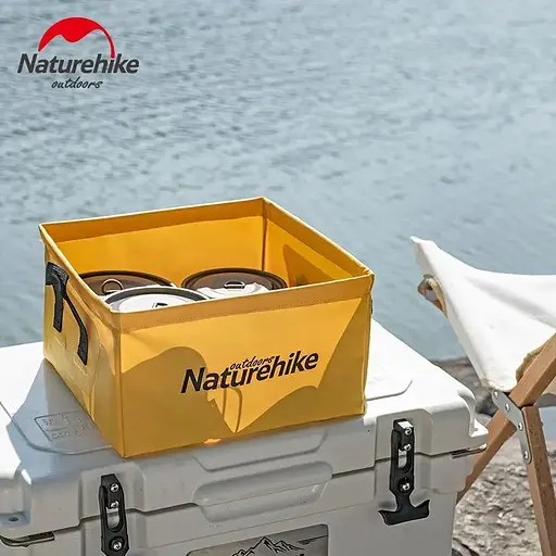 Складаний контейнер для води із ПВХ Naturehike NH19SJ007 Square bucket 13л (Зелений) - фото 9