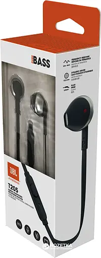 Навушники (проводные) JBL T205 Black (JBLT205BLK) - фото 7