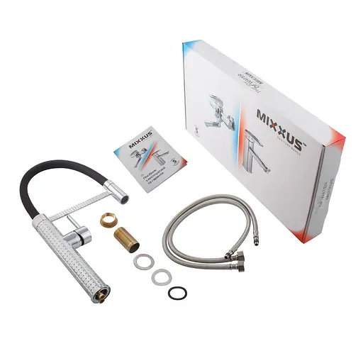 Змішувач для кухні Mixxus Premium Oliwer 017 з гнучким виливом MI6965 Хром - фото 2