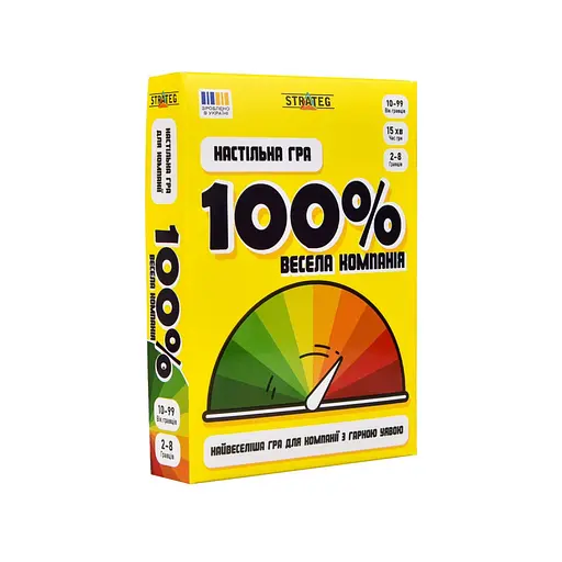 Настільна гра "Весела компанія 100%" Strateg 30949, 110 карток - фото 1