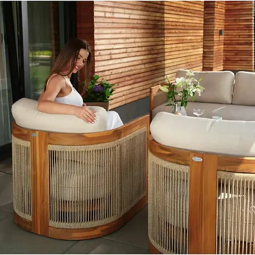 Комплект садовой мебели Di Volio Groseto бежевый - фото 4