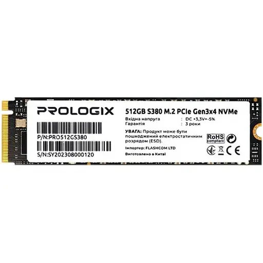 SSD накопичувач Prologix S380 512GB (PRO512GS380) [119331]