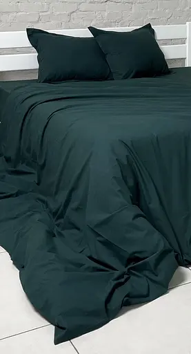 Комплект постільної білизни полуторний 155х215 см варена бавовна White Dream Зелений (2001/3) - фото 6