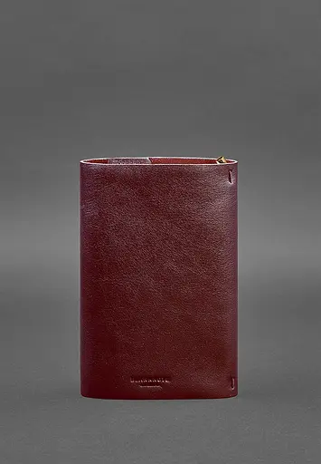 Шкіряний блокнот софт-бук 7.0 бордовий Краст - фото 5