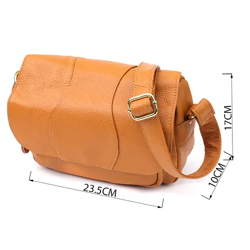 Вместительная повседневная сумка Vintage из натуральной кожи для женщин 23.5х17х10 см sum0027566 - фото 3