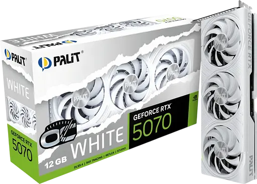 Видеокарта GeForce RTX 5070 12GB Palit White OC (NE75070U19K9-GB2050W)