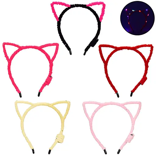 Обруч Кішечка L2224 зі світловими ефектами, в пакеті (6913213211139) МІКС - фото 1