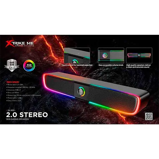 Колонка Xtrike Me SK-600 для ноутбука та комп'ютера з підсвіткою RGB - фото 3