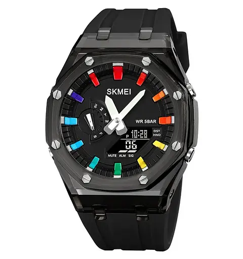 Наручний годинник чоловічий Skmei 2100 Black Black, 2100BKBK (18437)