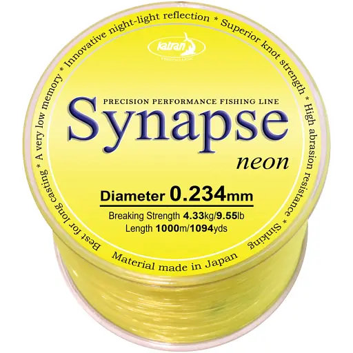Волосінь Katran Synapse Neon 1000 м (neon-yellow) 0.234 мм 9.55 lb