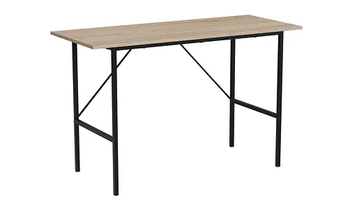 Стіл письмовий Line Тайм Ferrum-decor 750x1200x500 Чорний метал ДСП Дуб Сонома 16 мм (FRD-104881)