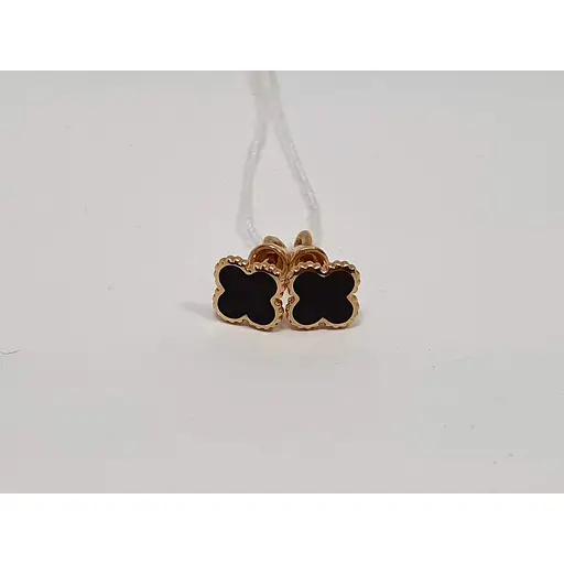 Золоті сережки-пуссети Tango з емаллю. 500047Е - фото 2