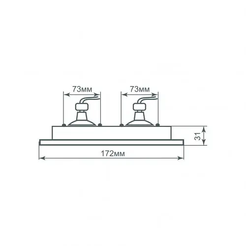 Вбудований подвійний світильник в білому кольорі | Line F | Арт. DL6122 білий - фото 2