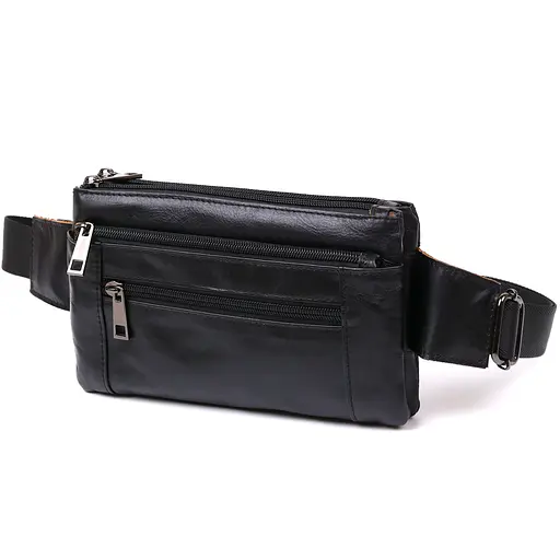 Кожаная мужская сумка на пояс Vintage 21,5х13х3 см sum0020150 - фото 1