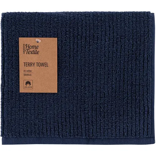 Рушник махровий Ardesto Air 50х90 см 100% бавовна синій (ART2150NA)  - фото 1