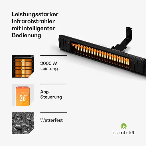 Інфрачервоний обігрівач Blumfeldt Gold Bar Slim (10046346) - фото 3
