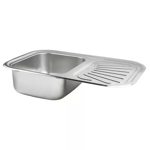 Кухонная мойка Satin 750x490x180 мм + сифон Wezer 7549(0.8)D, Decor - фото 2