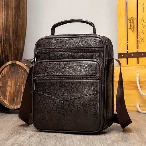 Чоловіча шкіряна сумка Vintage 24,5х20х8,5 см sum0012800 - фото 4