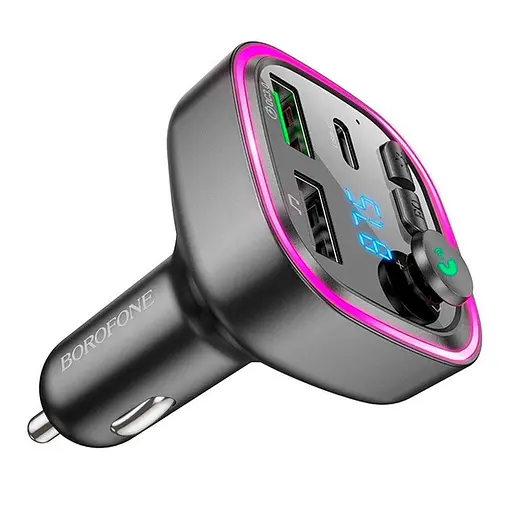 Автозарядный адаптер и FM-модулятор BOROFONE BC48 - фото 1