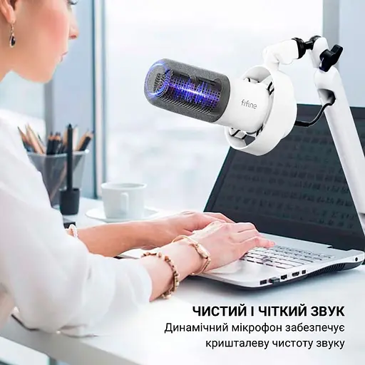 Микрофон Fifine T688W White [126023] - фото 9