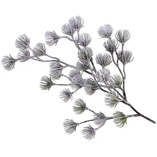 Ветка для декора 49 см Искусственные материалы для декора и флористики кедр Зеленый - фото 1