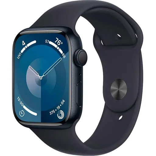 Смарт-годинник Apple Watch Series 9 GPS 45mm Midnight Aluminum Case with Midnight Sport Band M/L [MR9A3] Б/В [161872] - фото 1