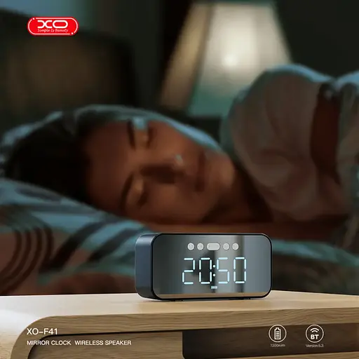 Беспроводная Bluetooth колонка часы XO F41 FM TF-карта (Черный) - фото 9