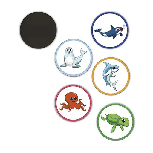 Наліпки для привчання дитини до горщика "Морські тварини" Mega Zayka MGZ-0732, 5 шт - фото 1
