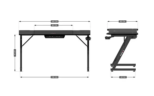 Комп'ютерний стіл Huzaro Hero 3.3 Black - фото 10