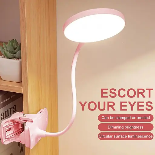 Світлодіодна лампа для читання з кріпленням на кліпсі USB, 3 колірних режими 10 рівнів яскравості - фото 5