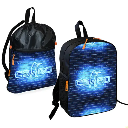 Шкільний рюкзак дитячий Counter-Strike + Сумка для взуття спортивної форми рюкзак-мішок для хлопчика (01695)