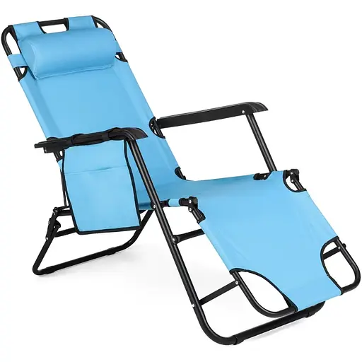 Шезлонг лежак Outtec розкладний бірюзовий - фото 2