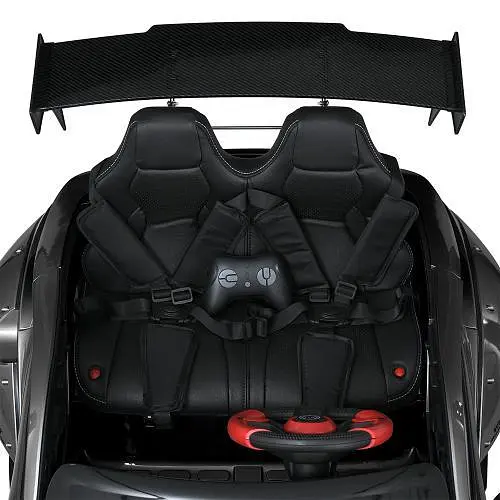Електромобіль дитячий Bambi M 5820EBLRS-11 24V MP3 USB TF Bluetooth EVA шкіра музика світло сірий - фото 5
