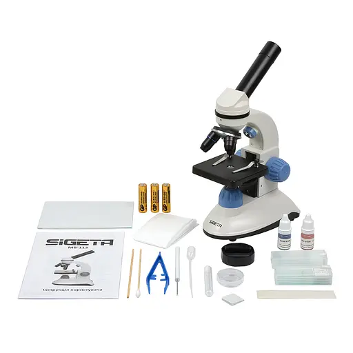 Микроскоп SIGETA MB-113 40x-400x LED Mono с набором для опытов (65231) - фото 7