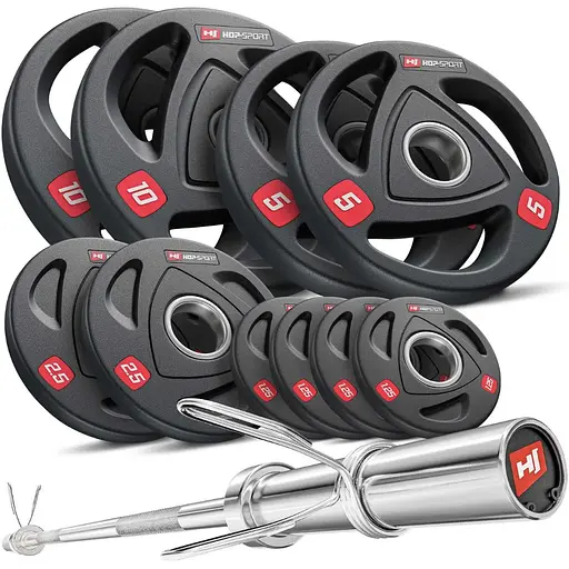 Набор олимпийский Hop-Sport PRO 55кг с грифом 165см