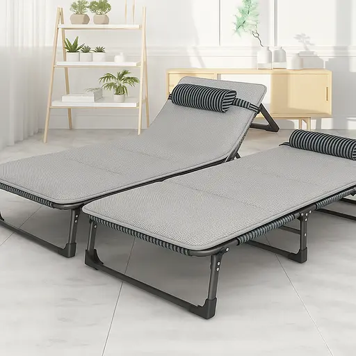 Розкладне ліжко Leobro з Mesh-матрацом і подушкою Striped (LB-FB-A2-STR) - фото 2