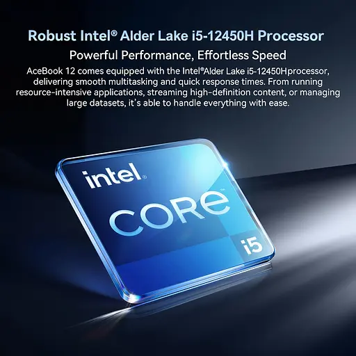 Ноутбук Blackview Acebook 12, Alder Lake i5-12450H, 16GB DDR4 512GB, 44GHz, Windows 11 Pro, 5000mAh, +, HDMI 2.0 - фото 6