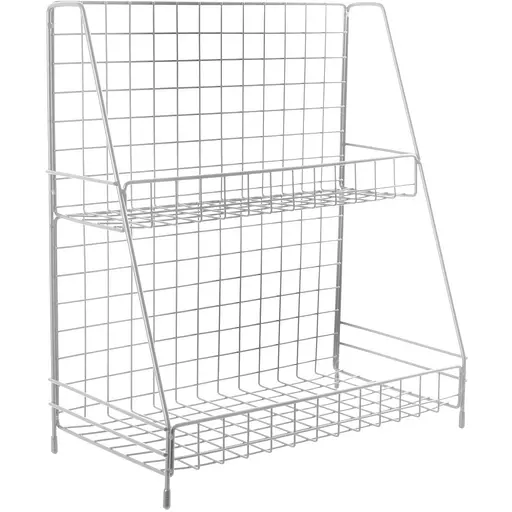 Сушарка для посуду (полиця) Ringel Raum, двоярусна, залізна, 30х15.5х34 см, біла (RG-025w)