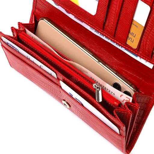 Жіночий шкіряний гаманець Canpellini 19х9.6х2 см acs0025534 - фото 4