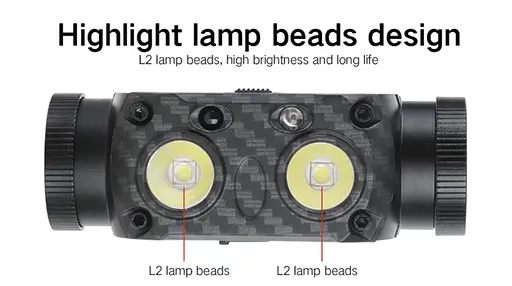 Налобний ліхтар Boruit B35 Ліхтарик c ІК руху 3000 лм XM-L2 18650/21700 - фото 6