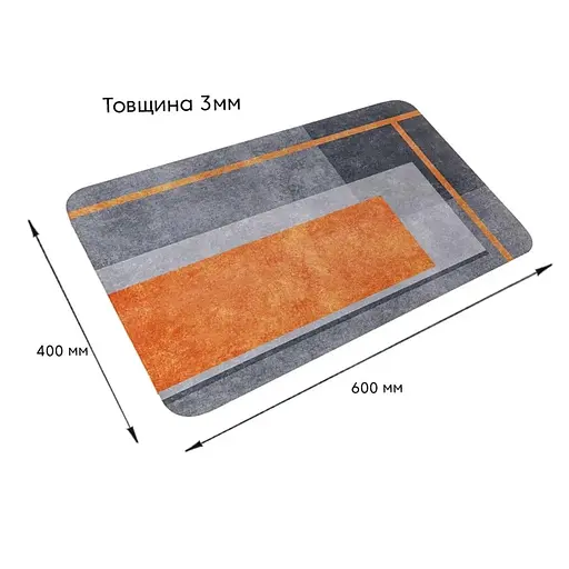 Коврик влагопоглощающий Wall Sticker 40х60х3 мм SW-00002552 - фото 2