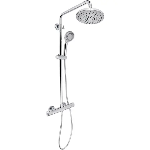 Душова система універсальна Qtap Sloup термостатична на два споживача QTSL57103ONC Chrome, Хром - фото 1
