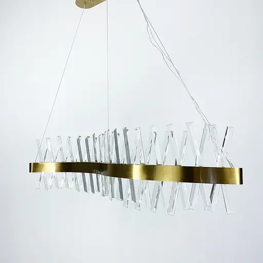 Видовжена люстра з кришталевоподібними паличками Line.F 7006-1000S - фото 8