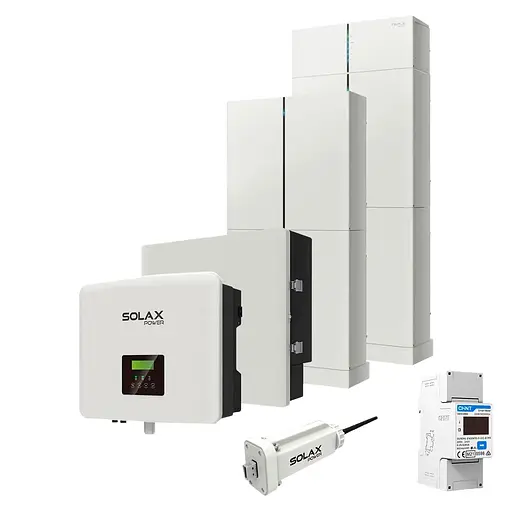 Комплект Solax 7.2: Однофазний гібридний інвертор на 6 кВт з АКБ на 12.4 кВт/год