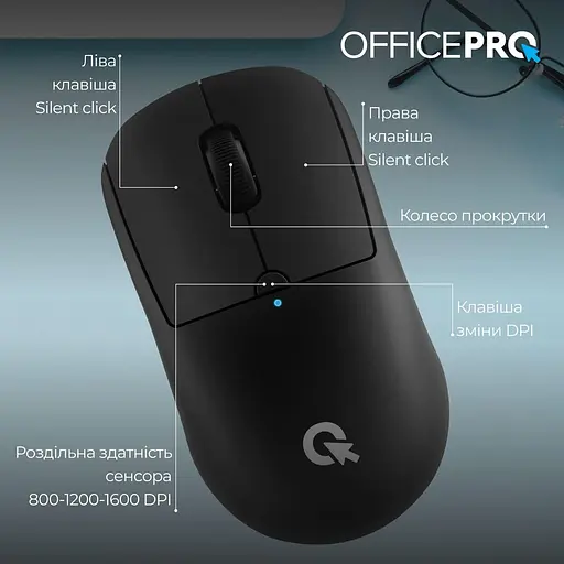 Миша OfficePro M307B Wireless (M307B) - фото 7