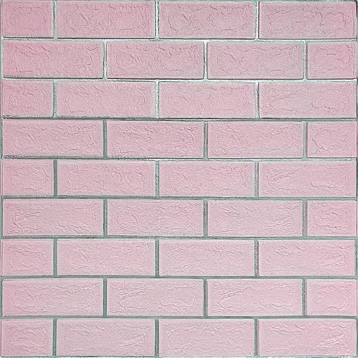 Панель стеновая 700х700х5мм Розовый кирпич с серебром SW-00001501 - фото 1