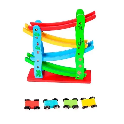 Деревянная игрушка трек Limo Toy MD 2688 с машинками - фото 2