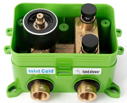 Душова система прихованого монтажу Rea Davis з термостатом black REA-P6357, Чорний - фото 6