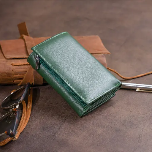 Горизонтальное портмоне из кожи унисекс на магните ST Leather 12х7.5х2.5 см acs0029678 - фото 7