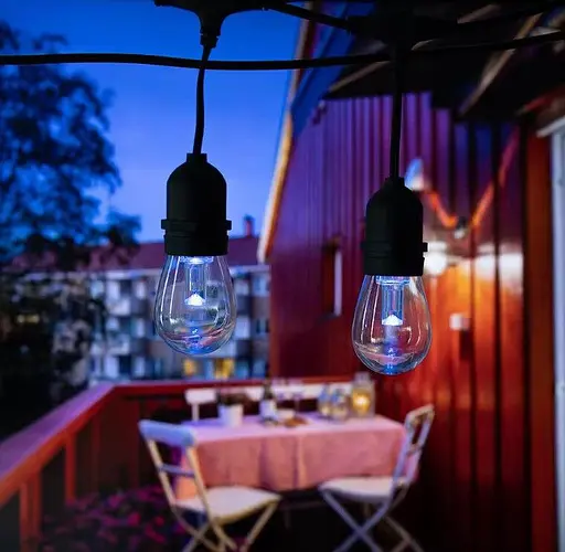 Вулична гірлянда з ретро лампами LED RGB Edison 10 шт, 220V, 10 метрів з перехідником - фото 2